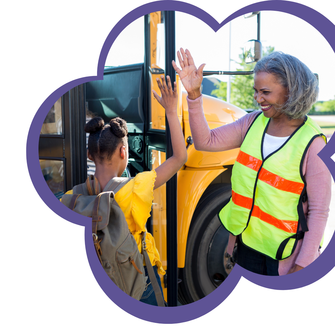 schoolbus Safe and reliable nursery transport services at The Wonder Years Nursery Dubai, with RTA-certified bus nannies and well-maintained buses.