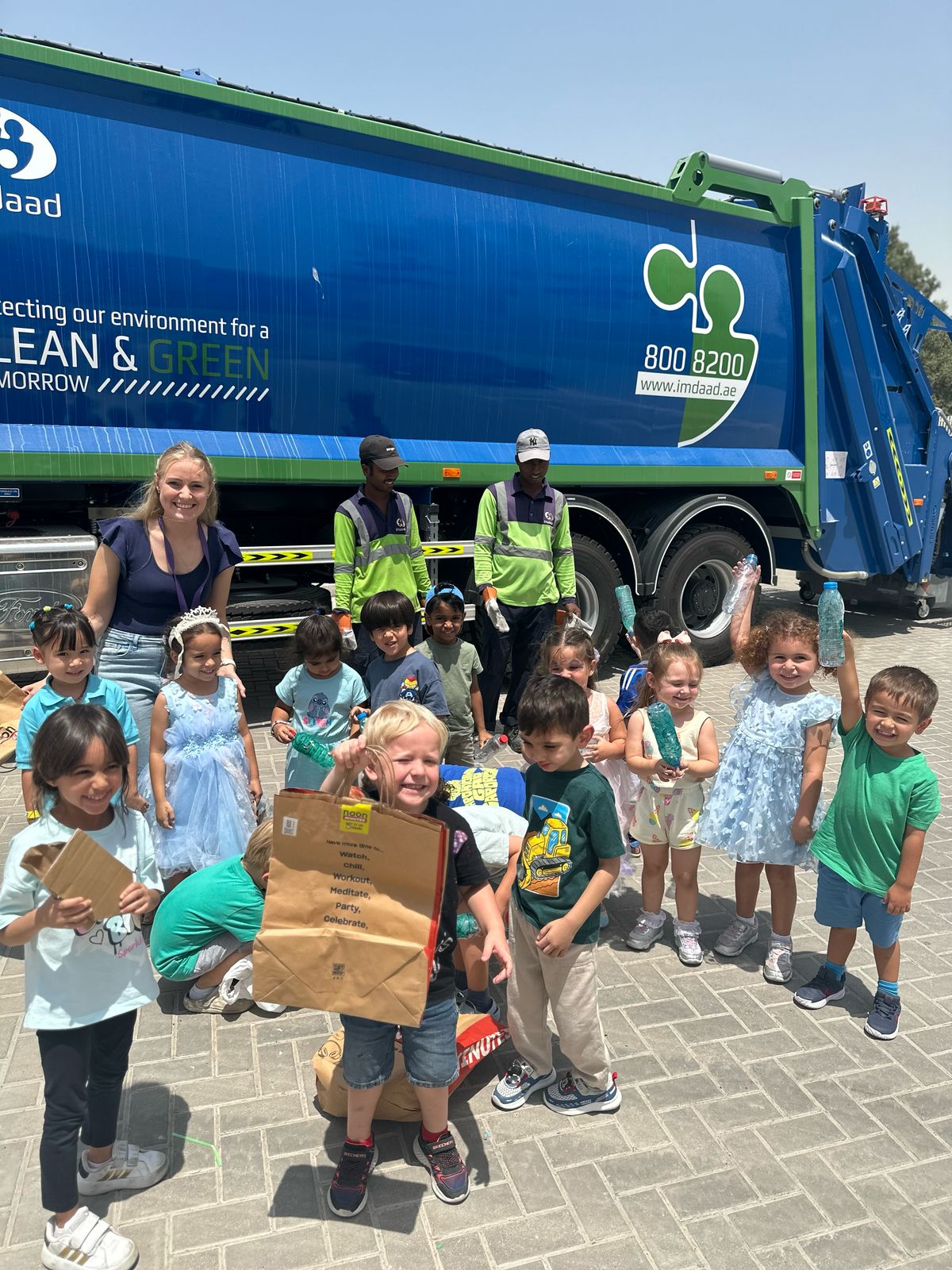 best nursery in dubai Children during Earth Day at The Wonder Years Nursery Remraam in Dubai.