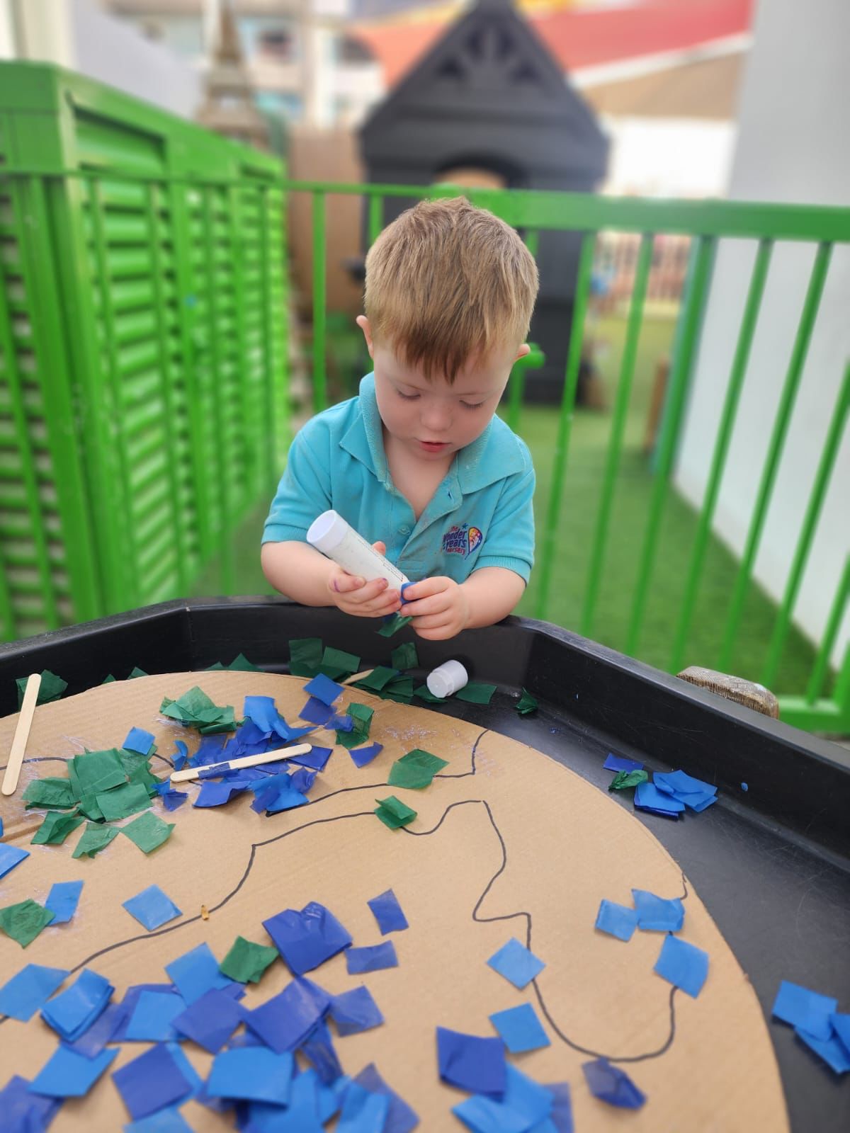 earth day pictures activity at The Wonder Years Nursery Sports City.
