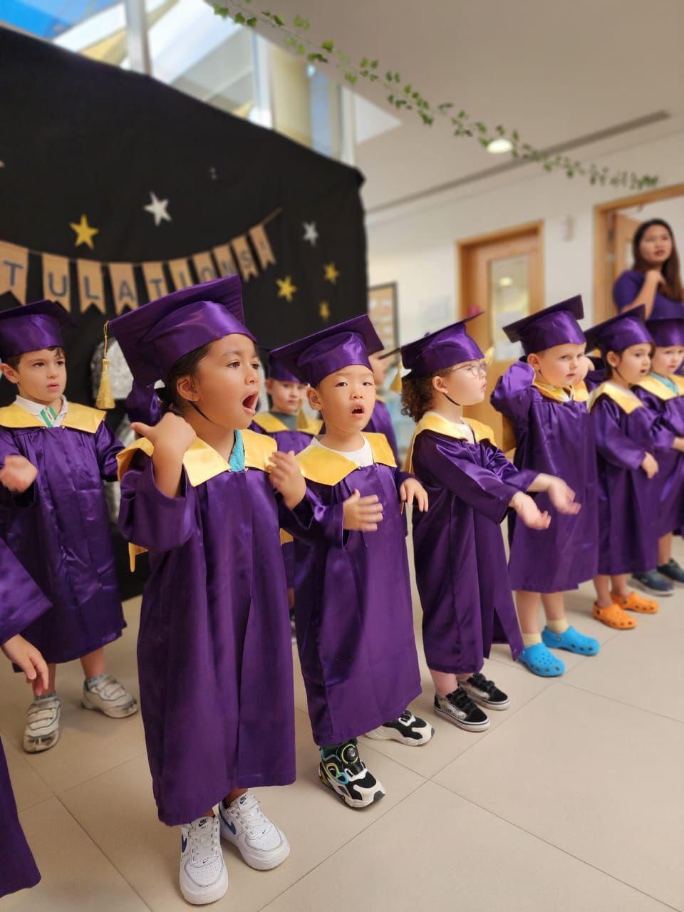eyfs schools in dubai FS1 children performing during graduation ceremony at top nursery in Dubai Sports City