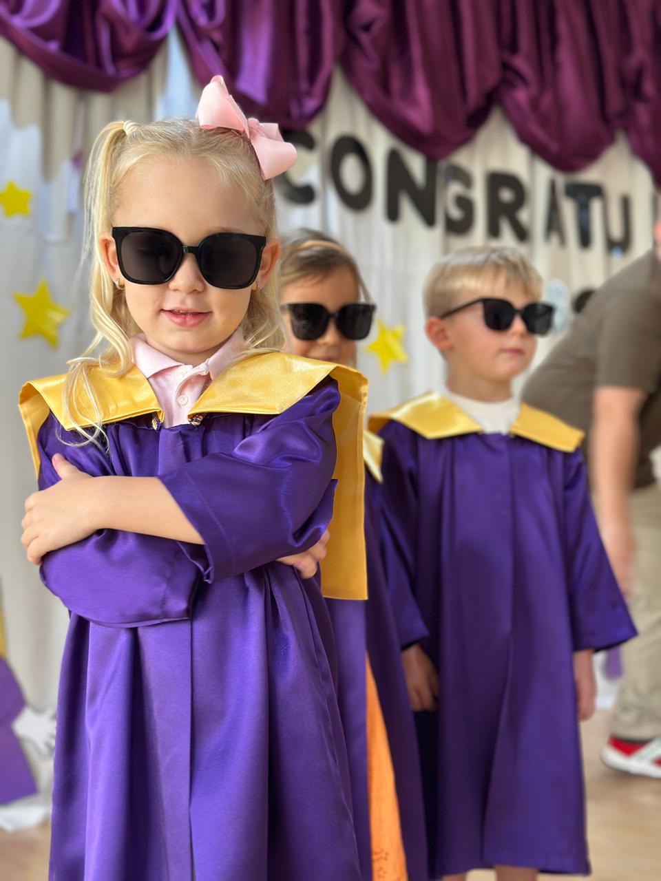 fs1-graduate-british-eyfs-curriculum-nursery-dubai. FS1 graduate showing confidence at British EYFS curriculum nursery in Dubai